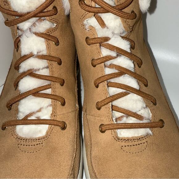 Skechers Women On the Go Winter Chill Ankle Boots Chestnut Suede - Picture 4 of 8